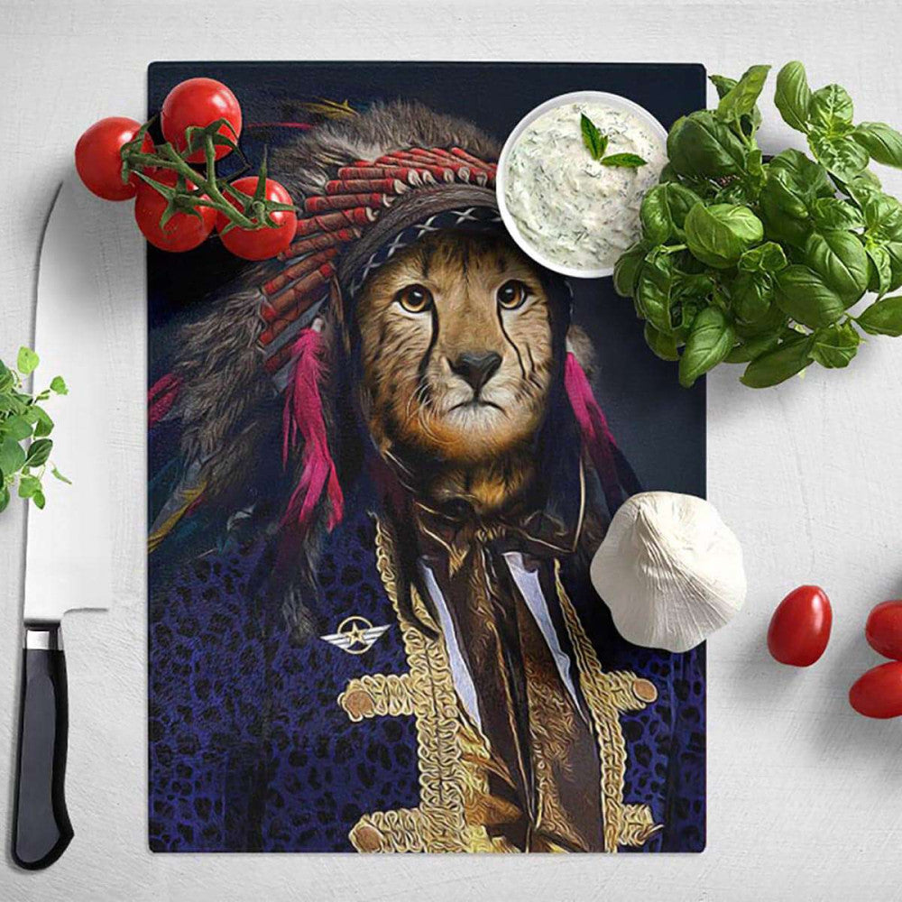 Cherokee Cheetah Animal Military Chopping Board