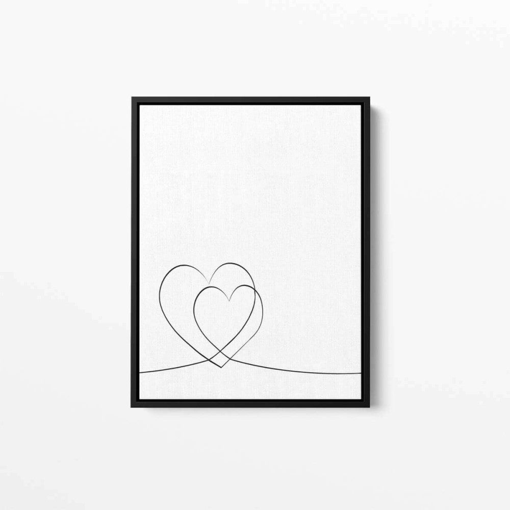 Double Hearts Love Canvas