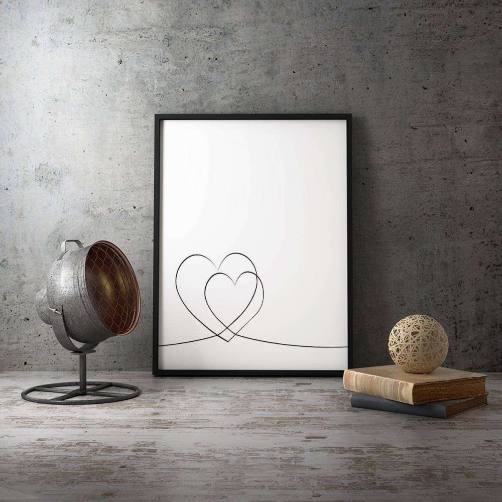 Double Hearts Love Canvas