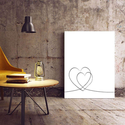 Double Hearts Love Canvas