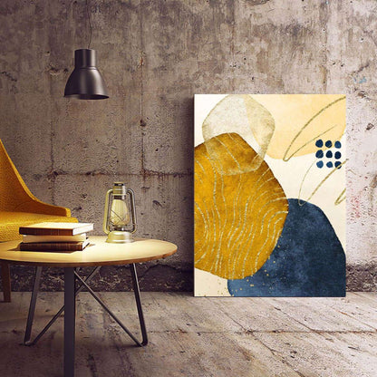 Gold Navy 001 Abstract Canvas