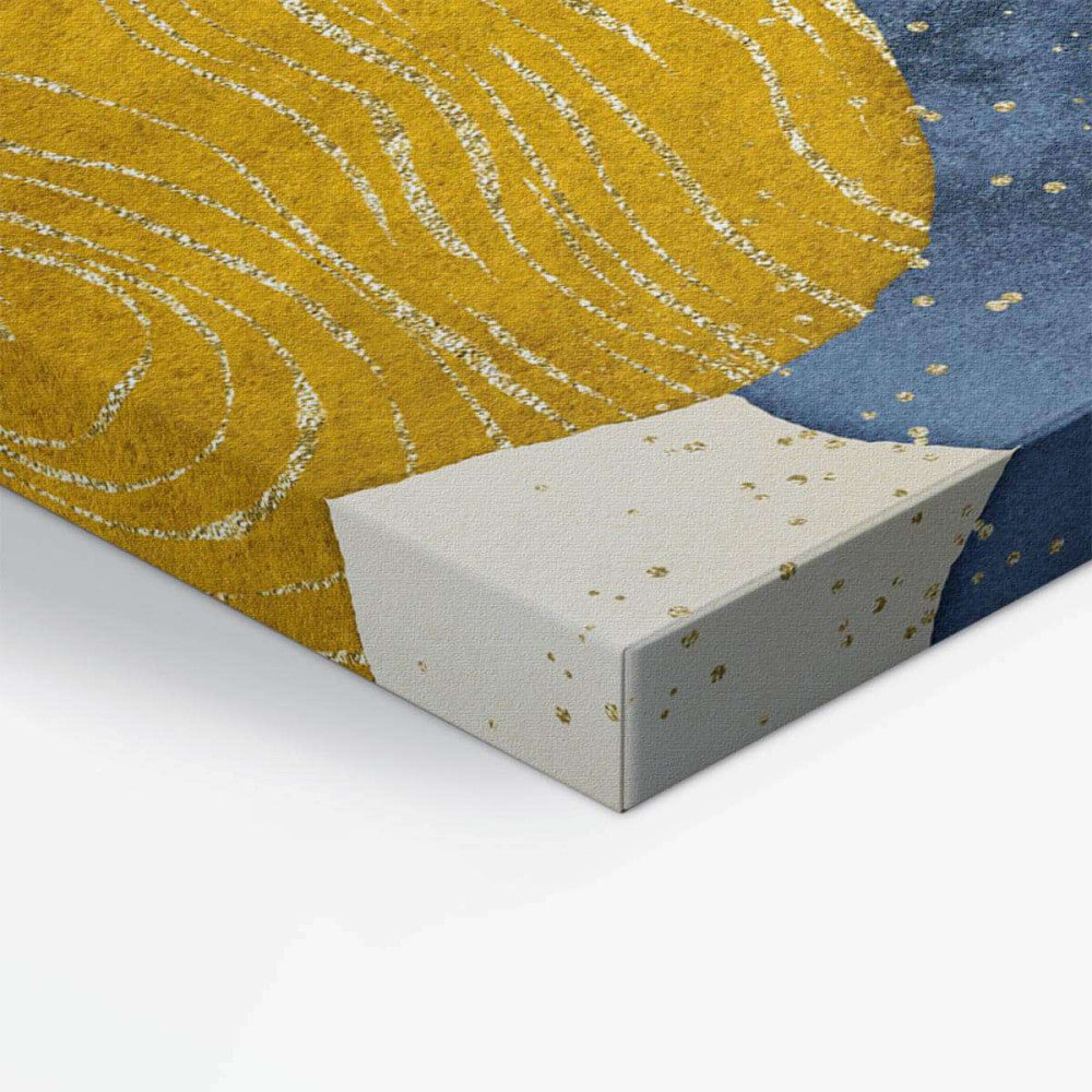 Gold Navy 001 Abstract Canvas