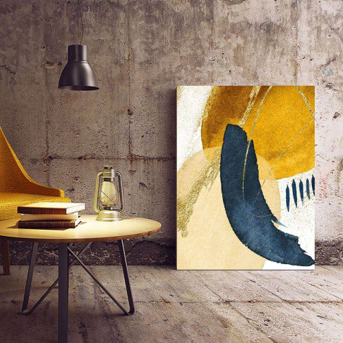 Gold Navy 003 Abstract Canvas