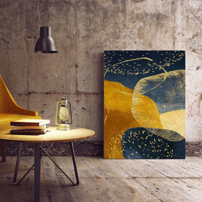 Gold Navy 004 Abstract Canvas