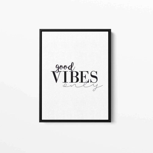 Good Vibes Only Typography Canvas