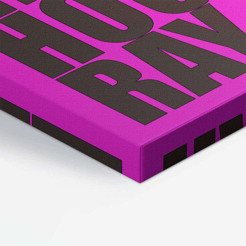 Hip Hip Hoo Ray Pink Typography Canvas