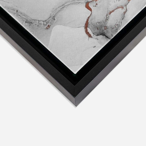 Liquid Copper Grey Left Side Abstract Canvas