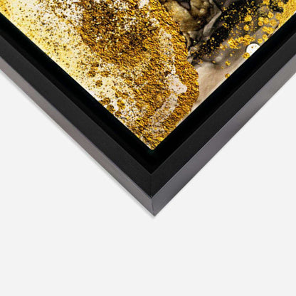 Liquid Gold Yellow Bronze 001 Abstract Canvas