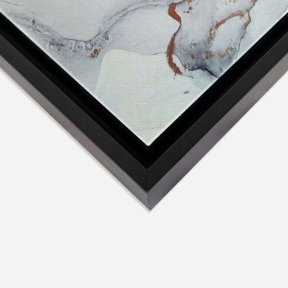 Liquid Grey and Copper 001 Abstract Canvas