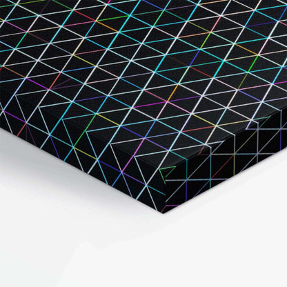 Neon Triangles Abstract Canvas