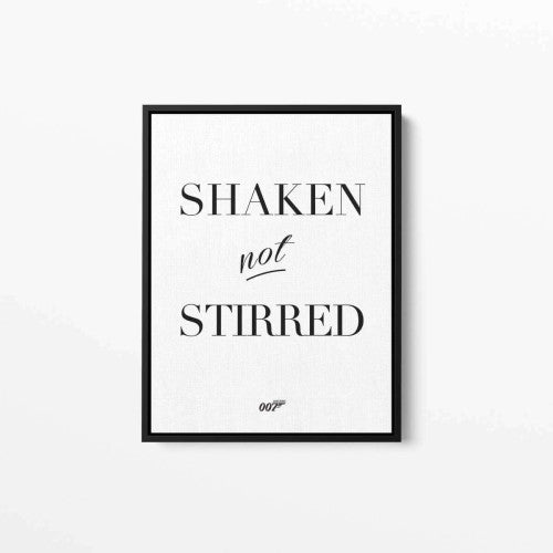 Shaken not stirred Typography Canvas