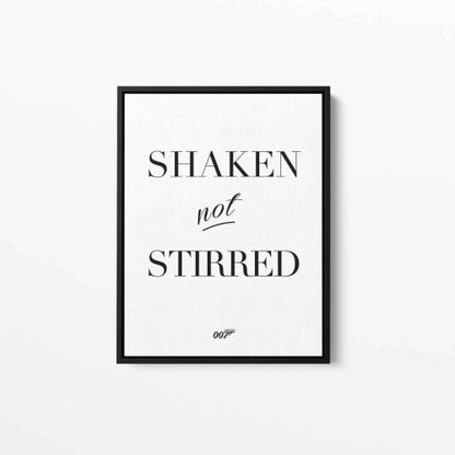 Shaken not stirred Typography Canvas