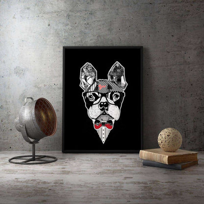 Sir Bulldog Animal Canvas