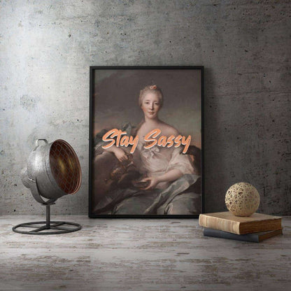 Stay Sassy Typography Canvas