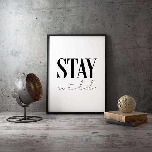 Stay Wild Typography Canvas