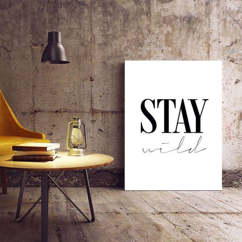 Stay Wild Typography Canvas