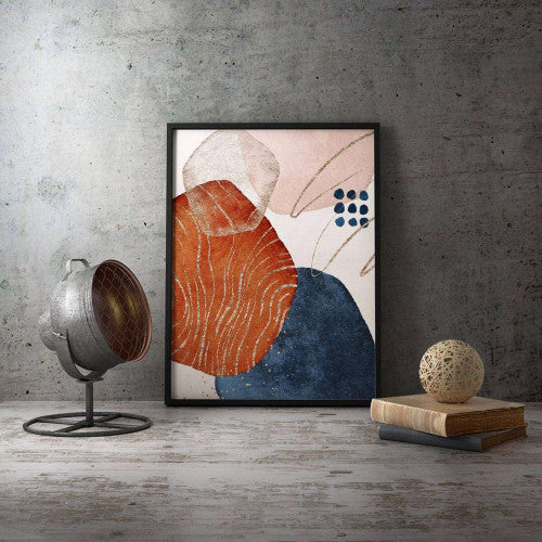 Terracota Navy 001 Abstract Canvas