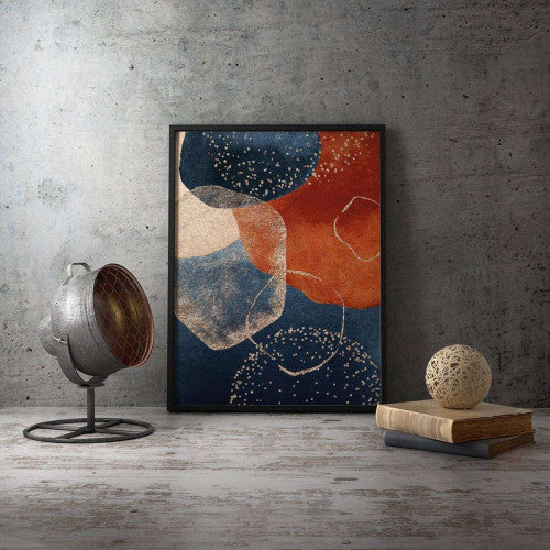 Terracota Navy 002 Abstract Canvas