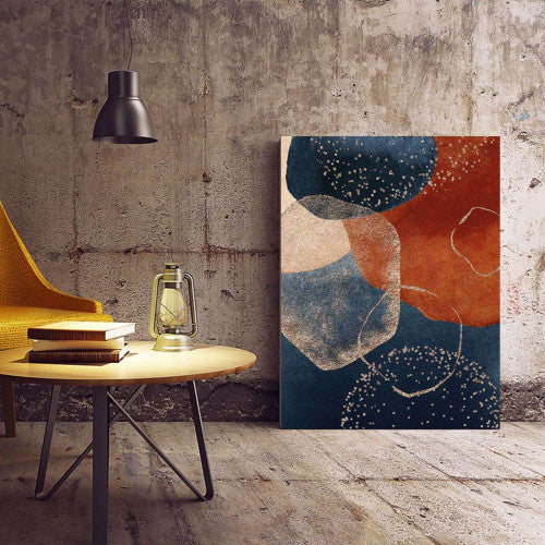 Terracota Navy 002 Abstract Canvas