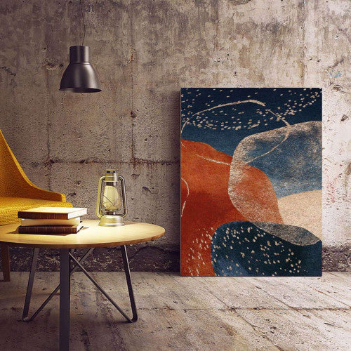 Terracota Navy 003 Abstract Canvas