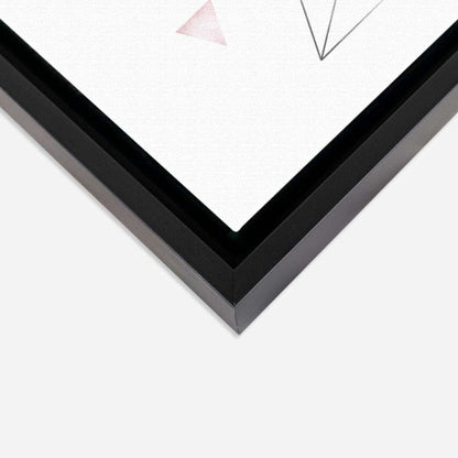 Triangles Marble Blush Pink Grey Abstract Canvas