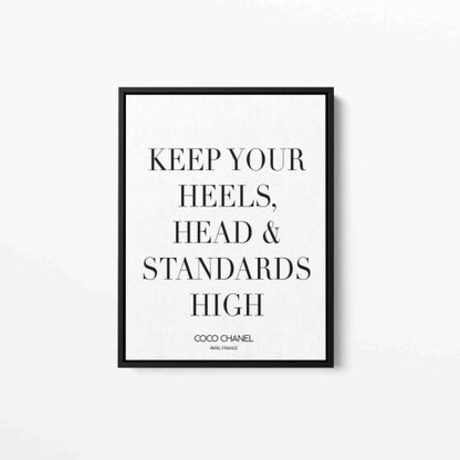 Keep Your Heels Typography Canvas