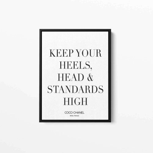 Keep Your Heels Typography Canvas