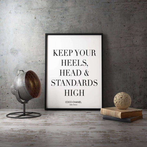 Keep Your Heels Typography Canvas