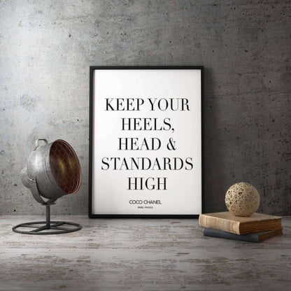 Keep Your Heels Typography Canvas