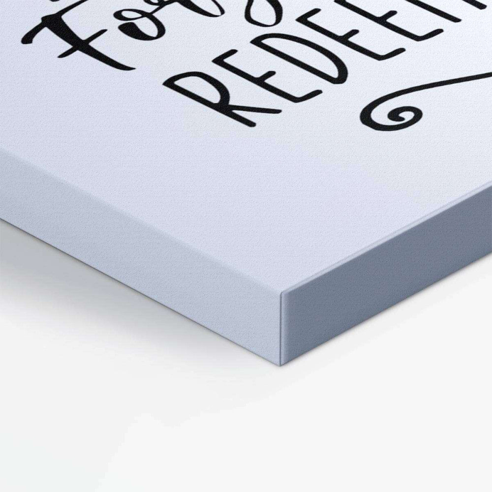 Chosen Blessed Forgiven Redeemed Typography Canvas