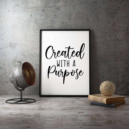 Created with a purpose Typography Canvas