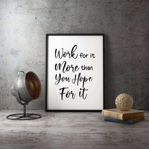 Work for it Typography Canvas