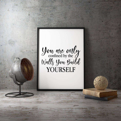 You are only confined Typography Canvas