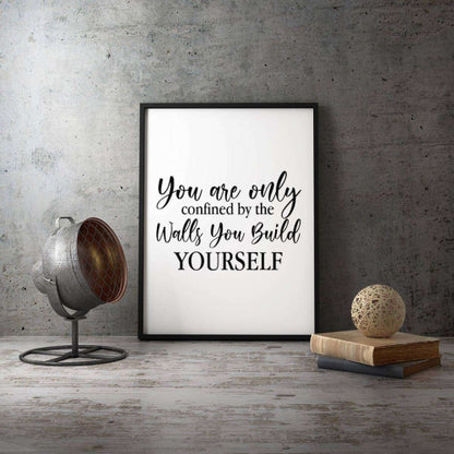 You are only confined Typography Canvas