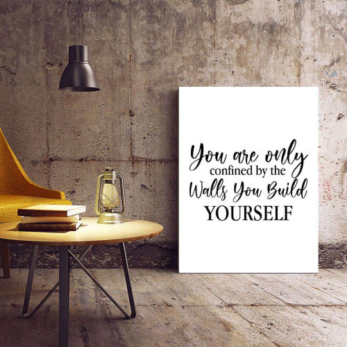 You are only confined Typography Canvas