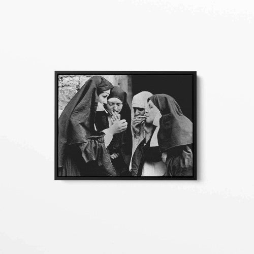 Smoking Nuns Canvas