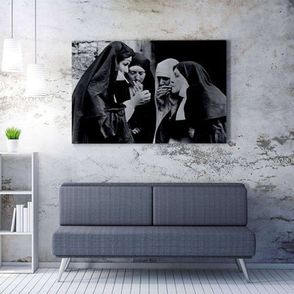 Smoking Nuns Canvas