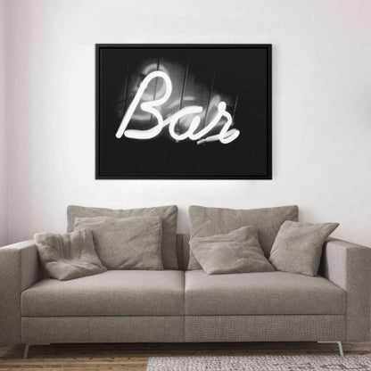 Neon Bar White Canvas