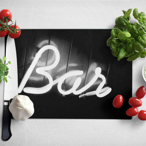 Neon Bar White Chopping Board