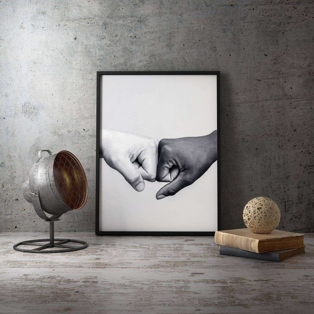 Black and White Hands Canvas