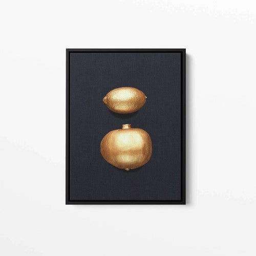 Gold Citrus Fruits Canvas