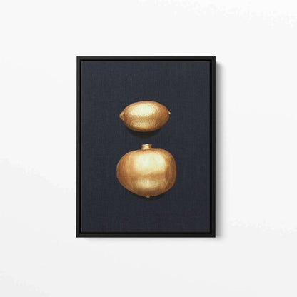 Gold Citrus Fruits Canvas