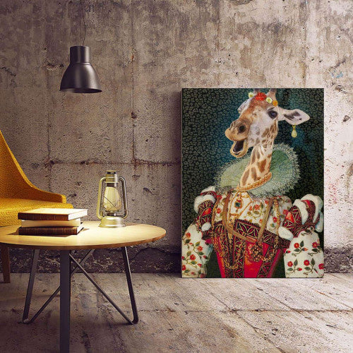 Giraffe Portrait Canvas