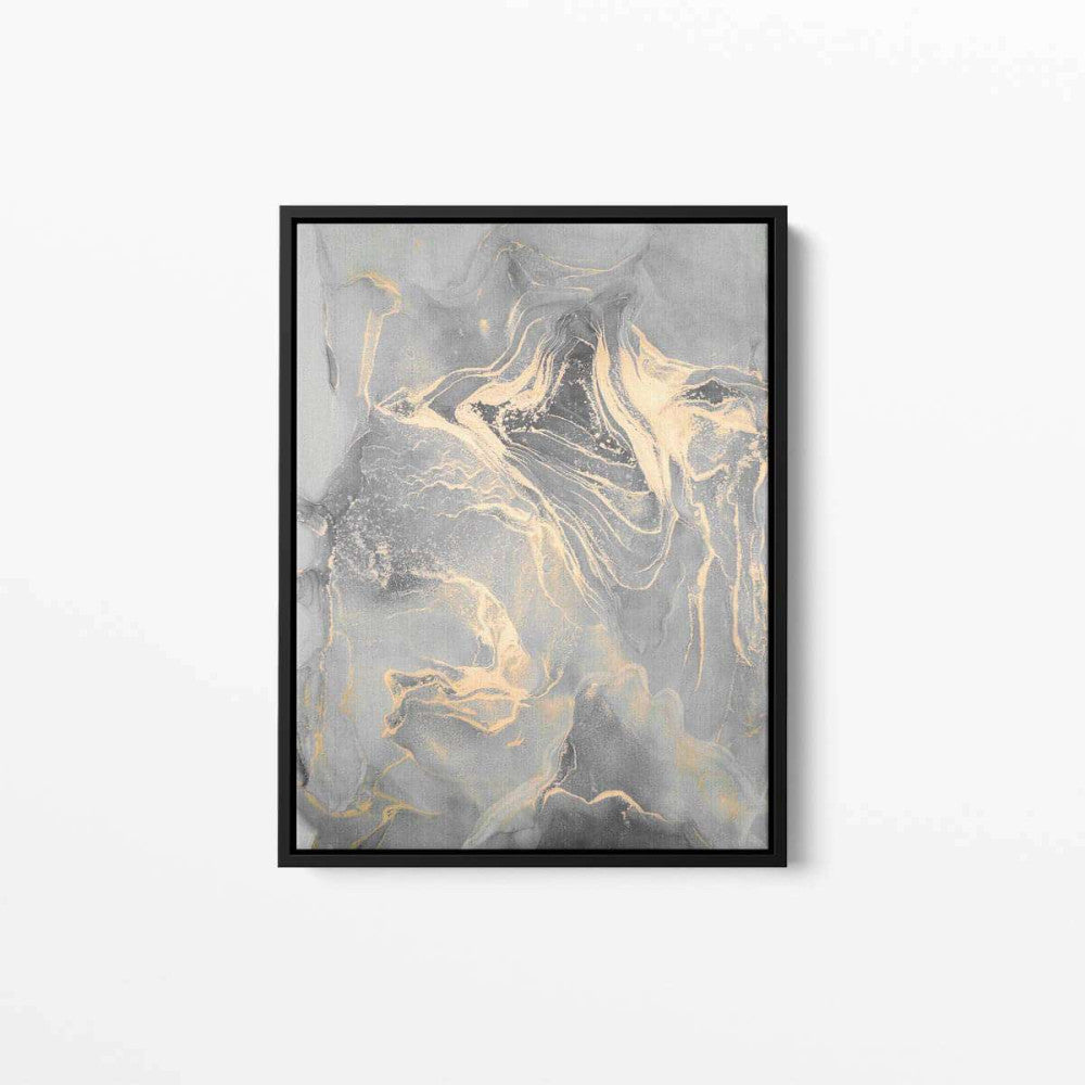 Gold Smoky Liquid Art Canvas