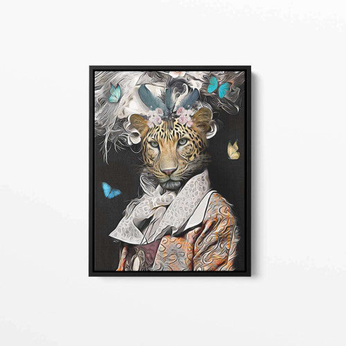 Lady Leopard Butterflies Canvas