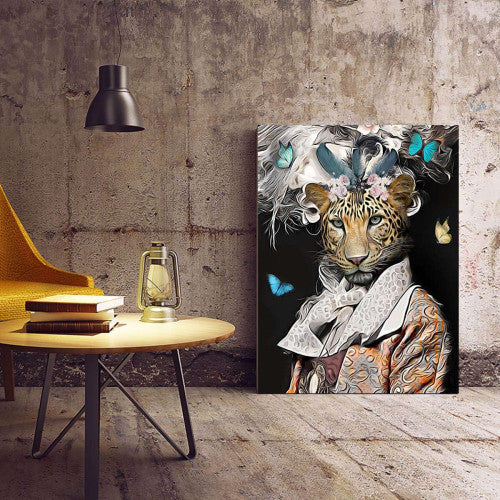 Lady Leopard Butterflies Canvas