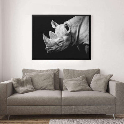 Rhino Photography Animal Canvas