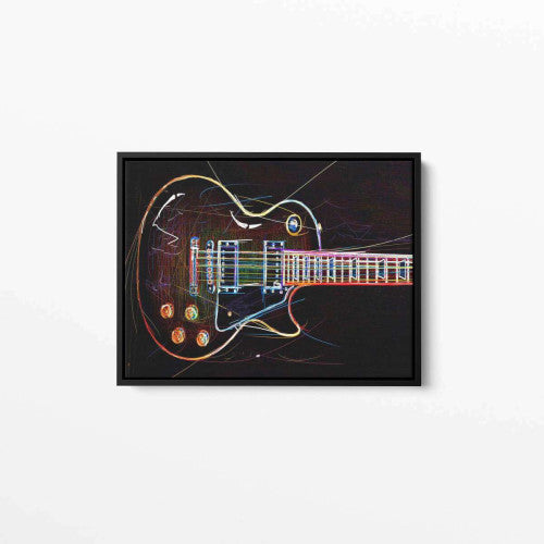 Guitar Neon Music Canvas