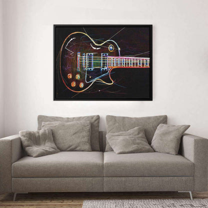 Guitar Neon Music Canvas