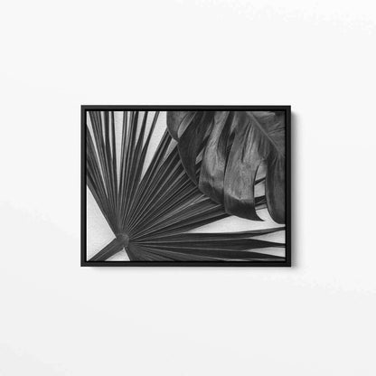 Black Palm and Monstera Plant Canvas